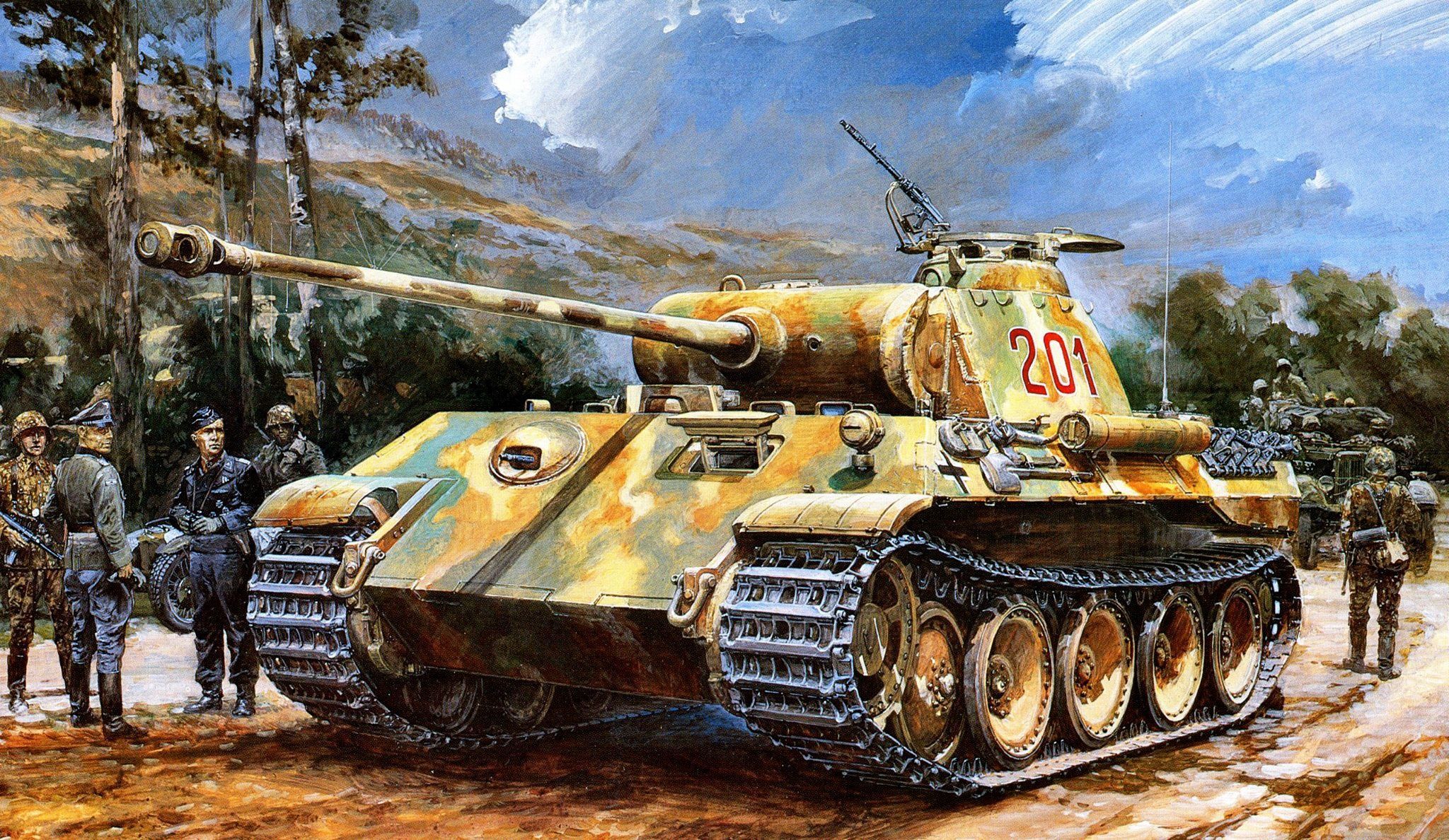 2048x1188 Military Panther Tank HD Wallpaper