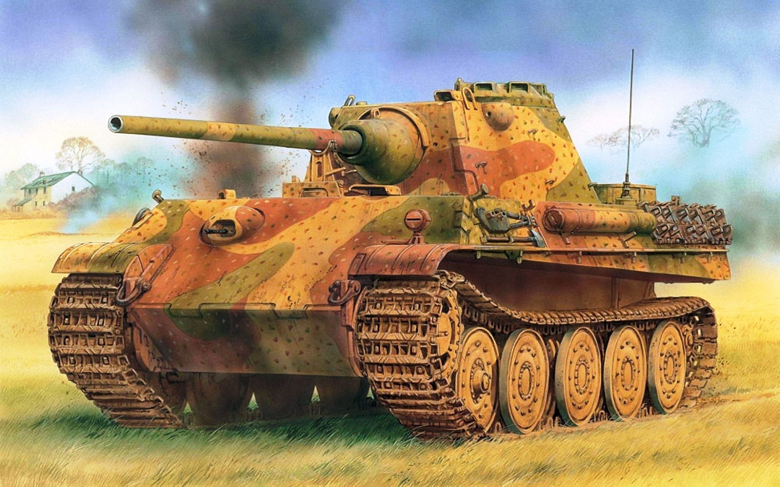 2560x1600 Panzer V Panther with Desert Camouflage