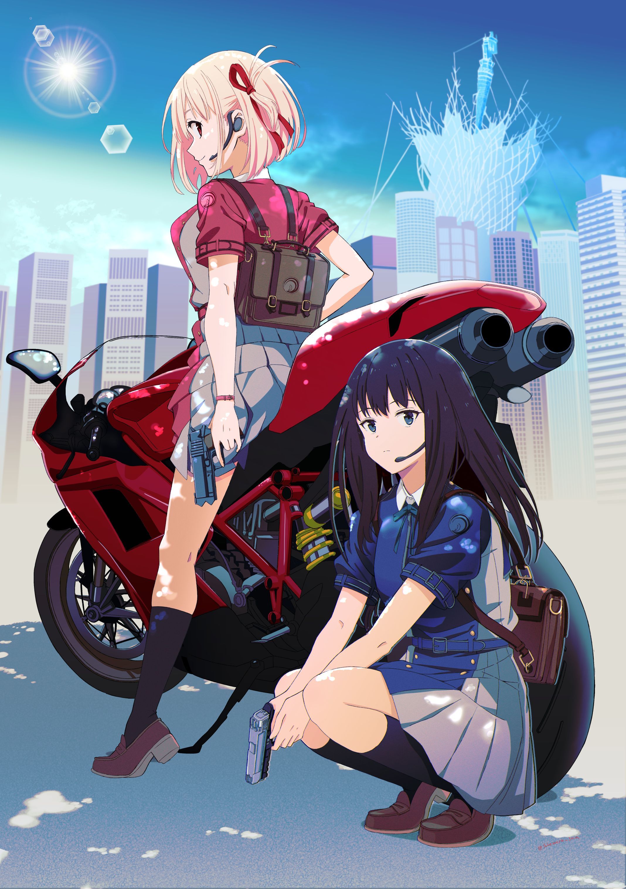 2136x3031 Nishikigi Chisato And Inoue Takina (lycoris Recoil) Drawn By Takemura San_(zrxv2445)