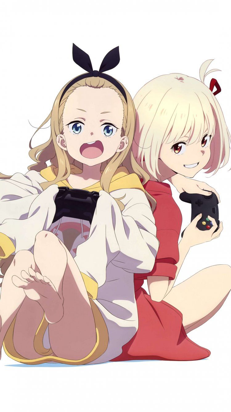 750x1334 Chisato Nishikigi and Kurumi iPhone 7 750x1334 wallpaper