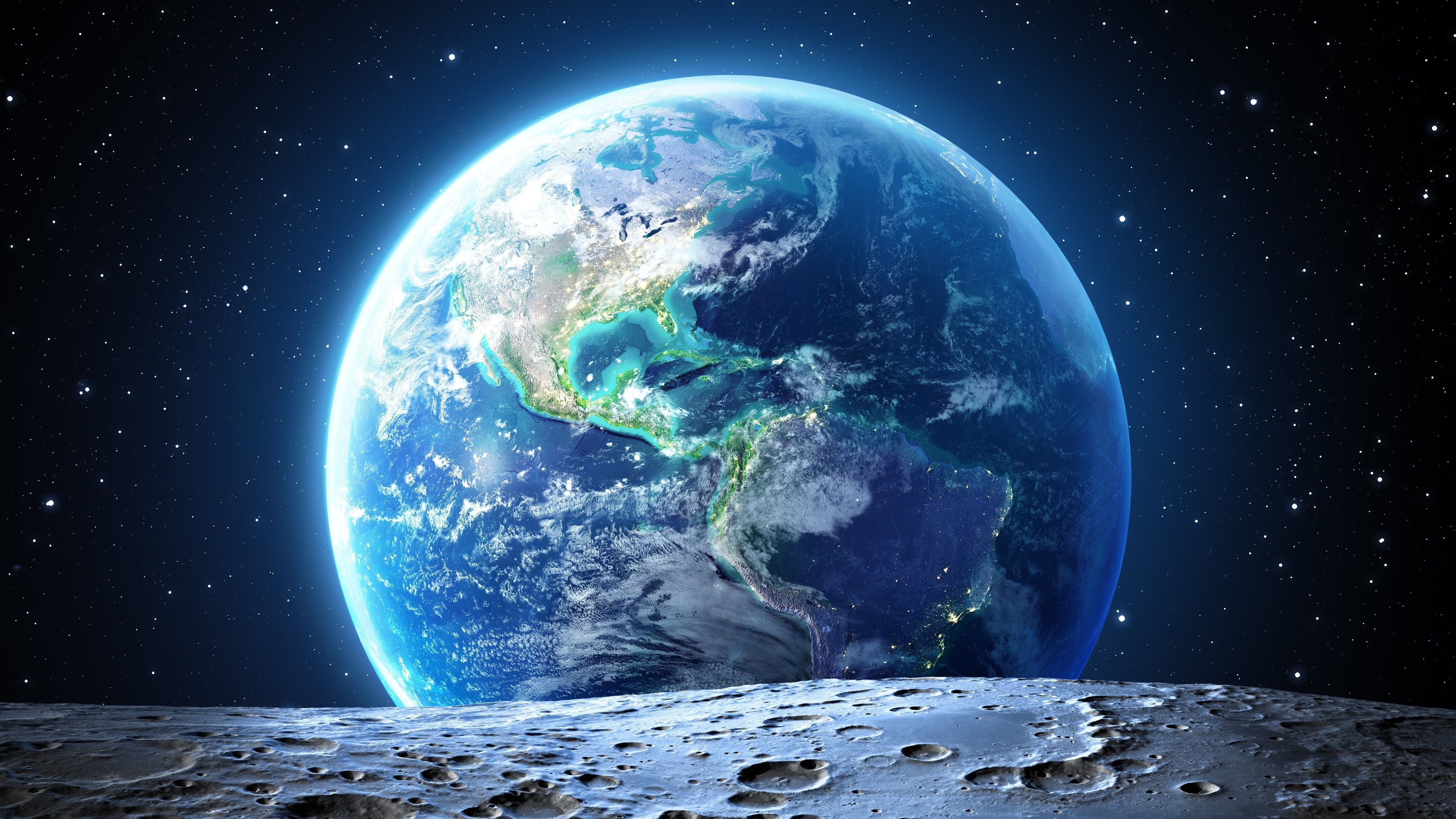 3834x2157 Space World Wallpaper
