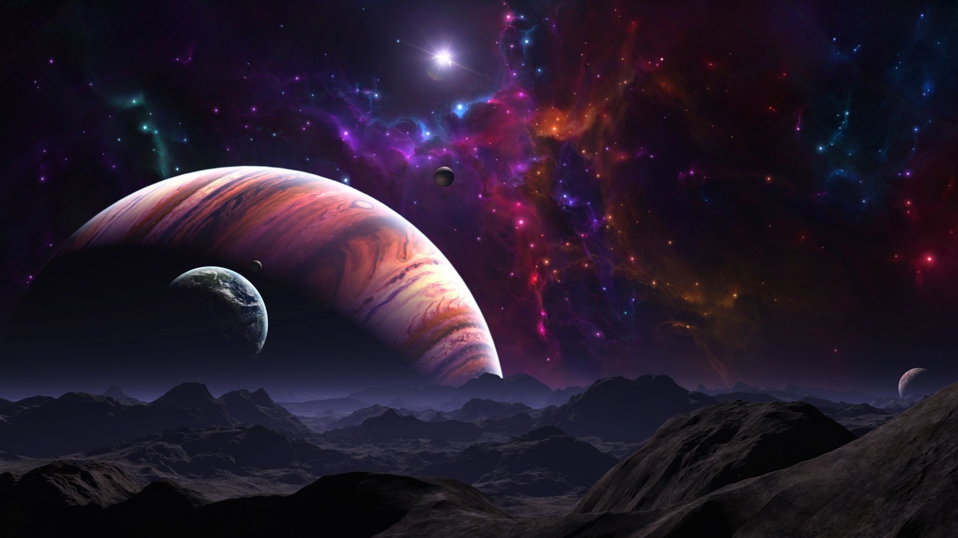 1920x1080 Space World View 1920 x 1080 HDTV 1080p Wallpaper