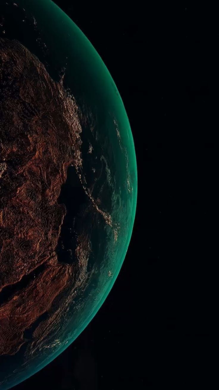 736x1308 Hd iPhone wallpaper, earth in the space wallpaper, stars wallpaper, dark green wallpaper. iPhone wallpaper green, Oneplus wallpaper, iPhone background wallpaper