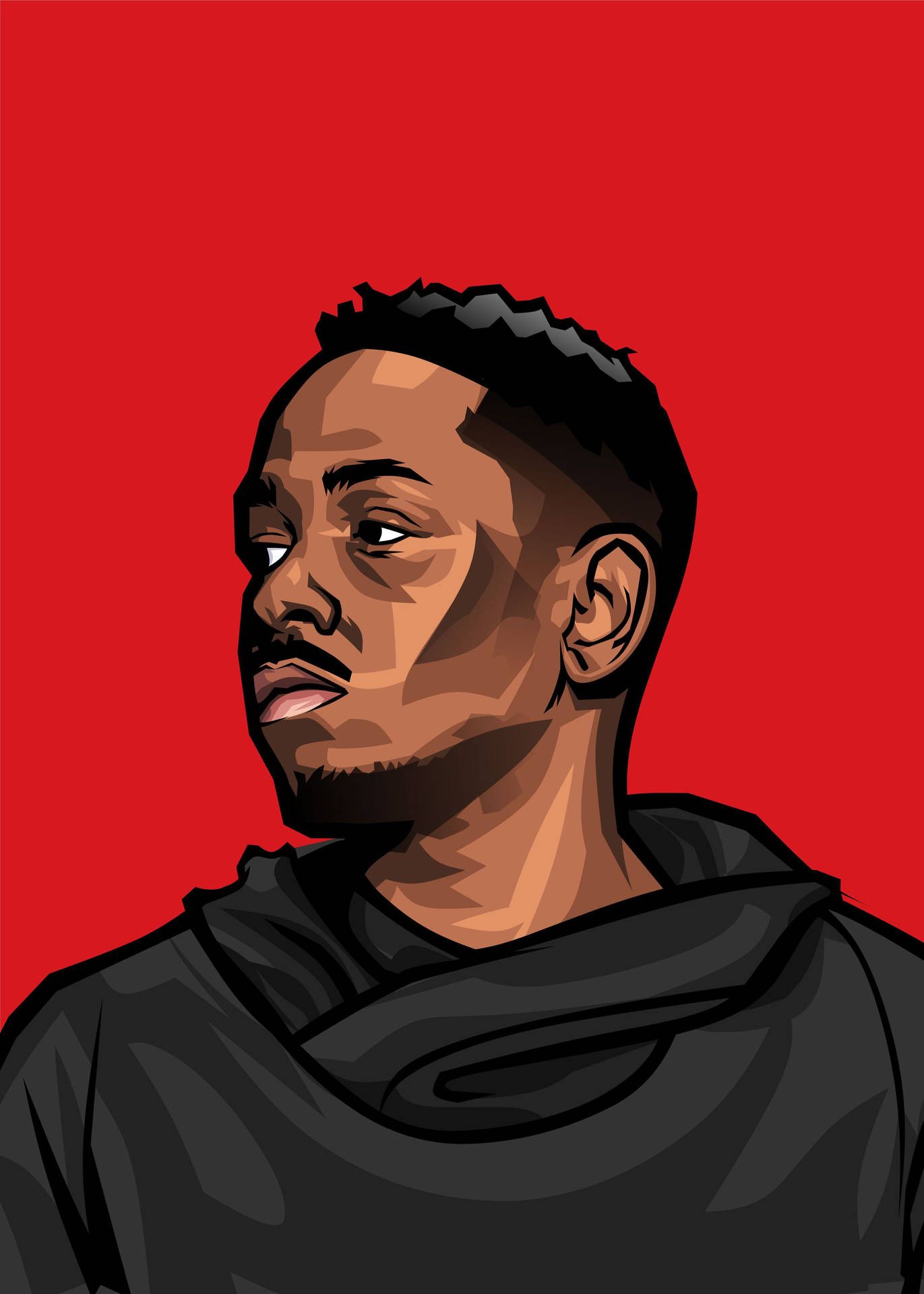 1371x1920 Download Kendrick Lamar Digital Drawing Wallpaper