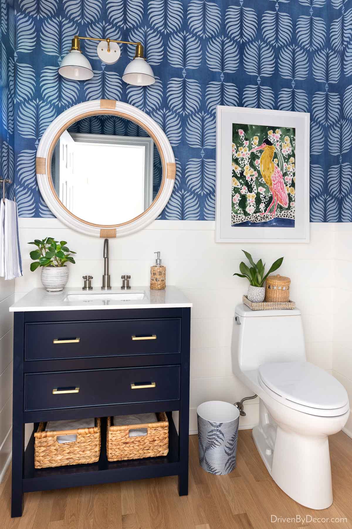 1200x1800 Bathroom Shiplap & Our Powder Room Before & After!