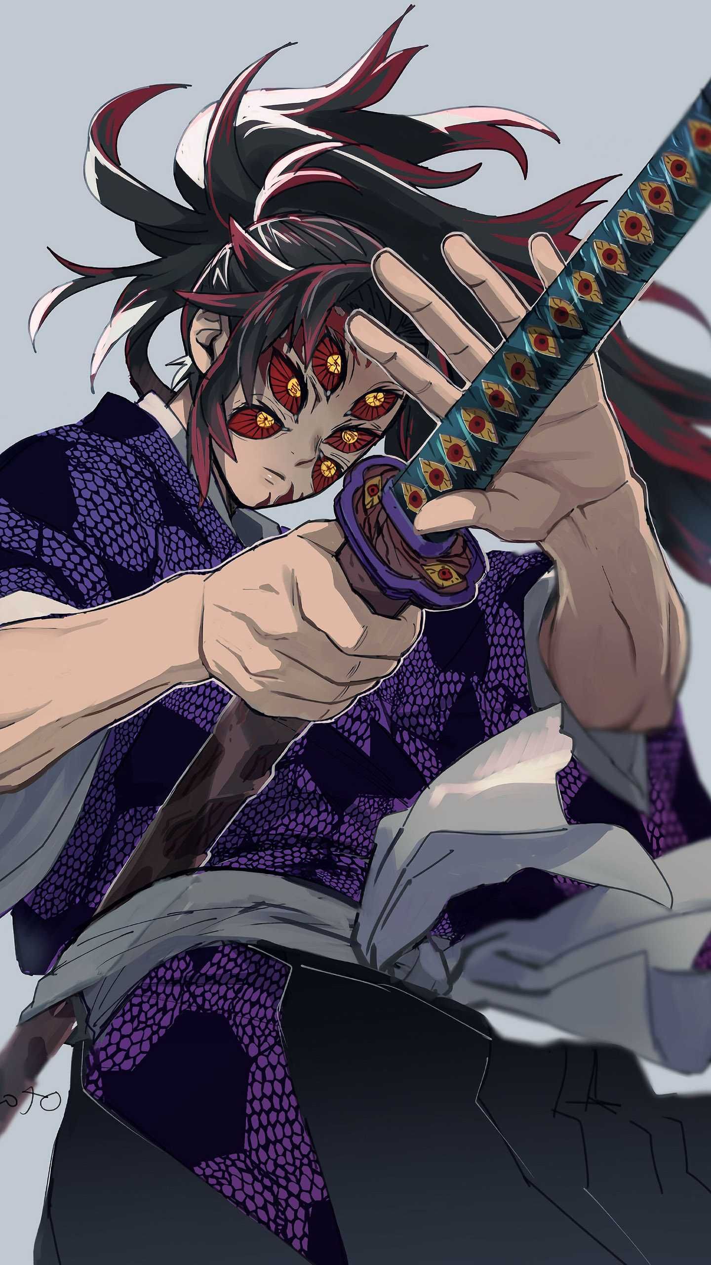 1440x2560 Kokushibo Wallpaper Discover more Anime, Demon Slayer, Kimetsu no Yaiba, Kokushibo, Manga wallpaper. /. Demon king anime, Slayer, Anime demon