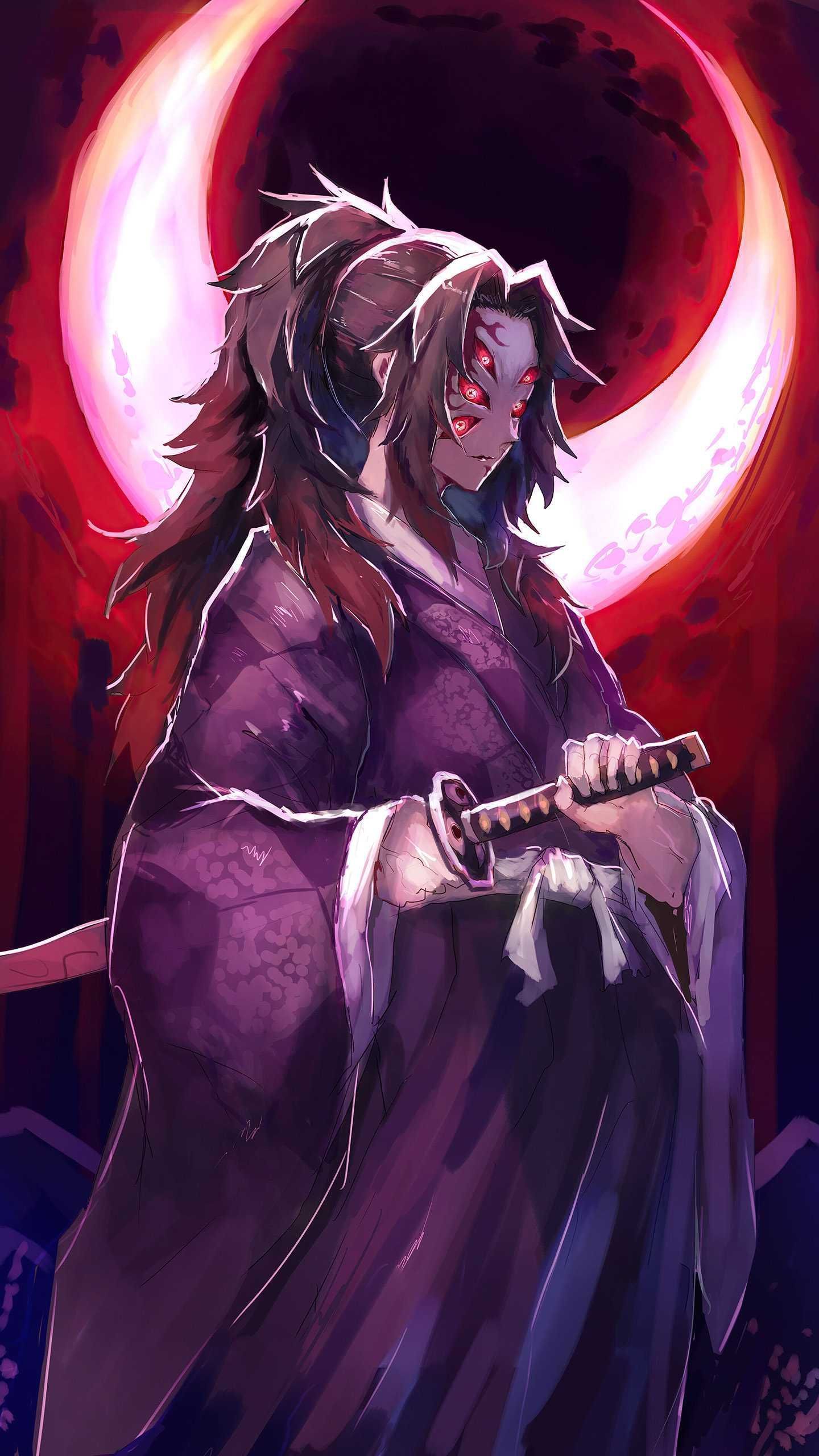 1440x2560 Kokushibo Wallpaper. Demon king anime, Best anime shows, Cool anime background