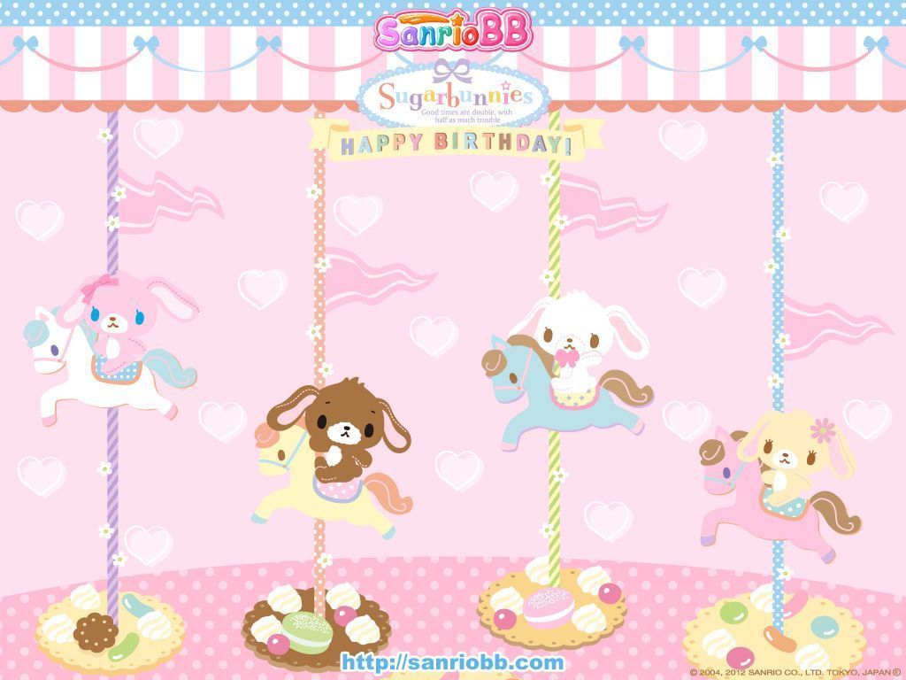 1024x768 Sugarbunnies (Sanrio) Wallpaper. Sanrio wallpaper, Bunny wallpaper, Bunny poster