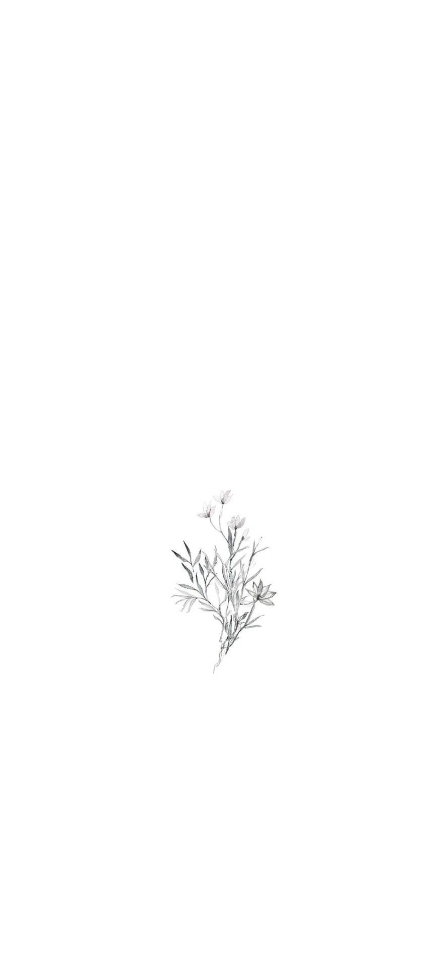887x1920 Download Tiny Flowers Art Drawing Wallpaper