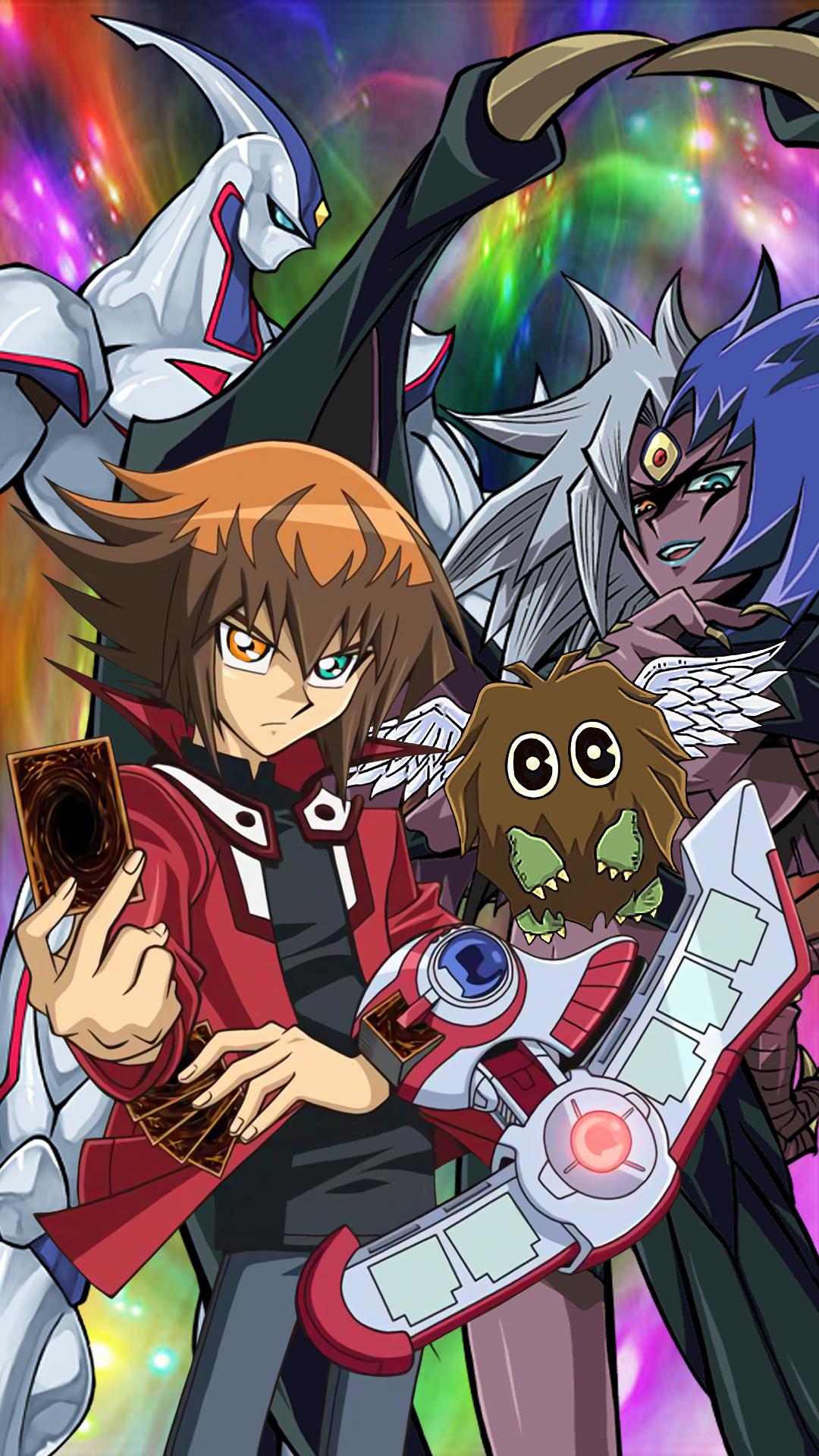 1080x1920 Judai Jaden With Neos, Yubel, And Winged Kuriboh Wallpaper