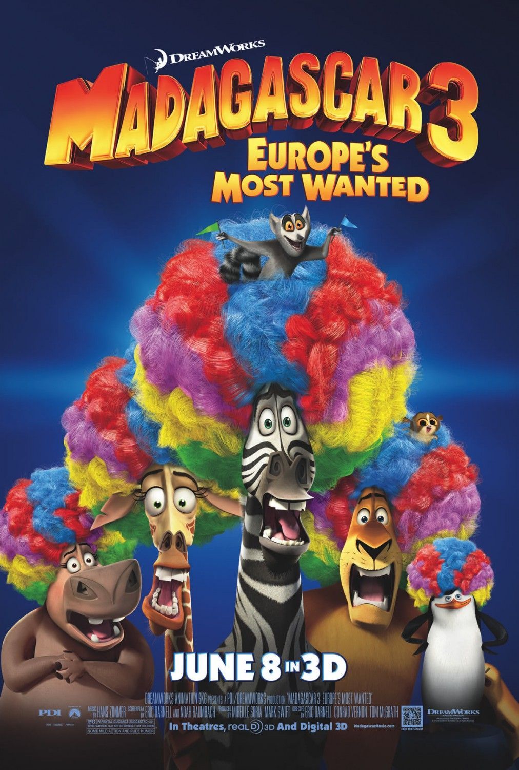 1012x1500 Madagascar 3 ( of 5): Extra Large Movie Poster Image