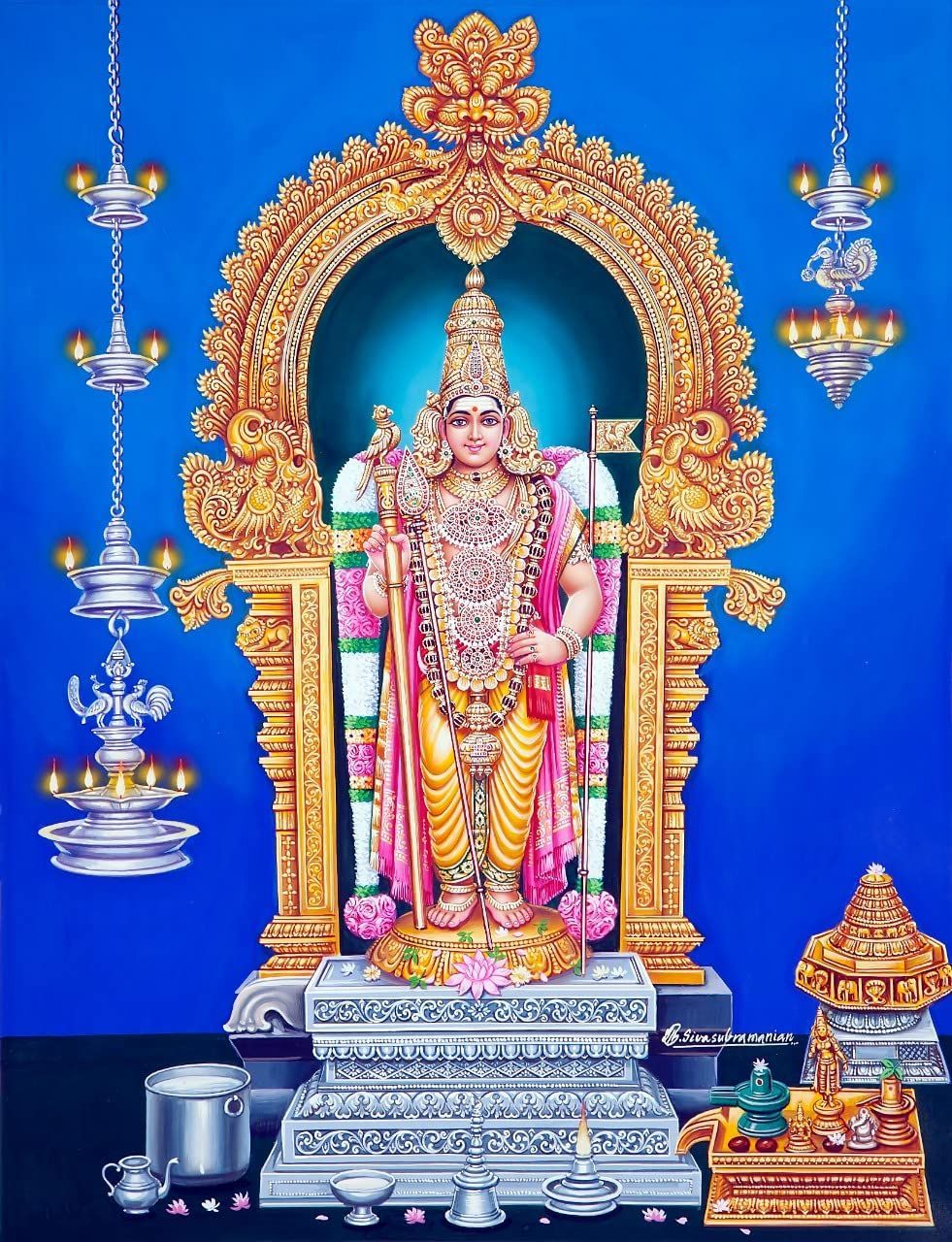 981x1280 Pazhani Murugan. Palani Murugan Lamination Photo Frame. Arupadai Murugan Photo Frame
