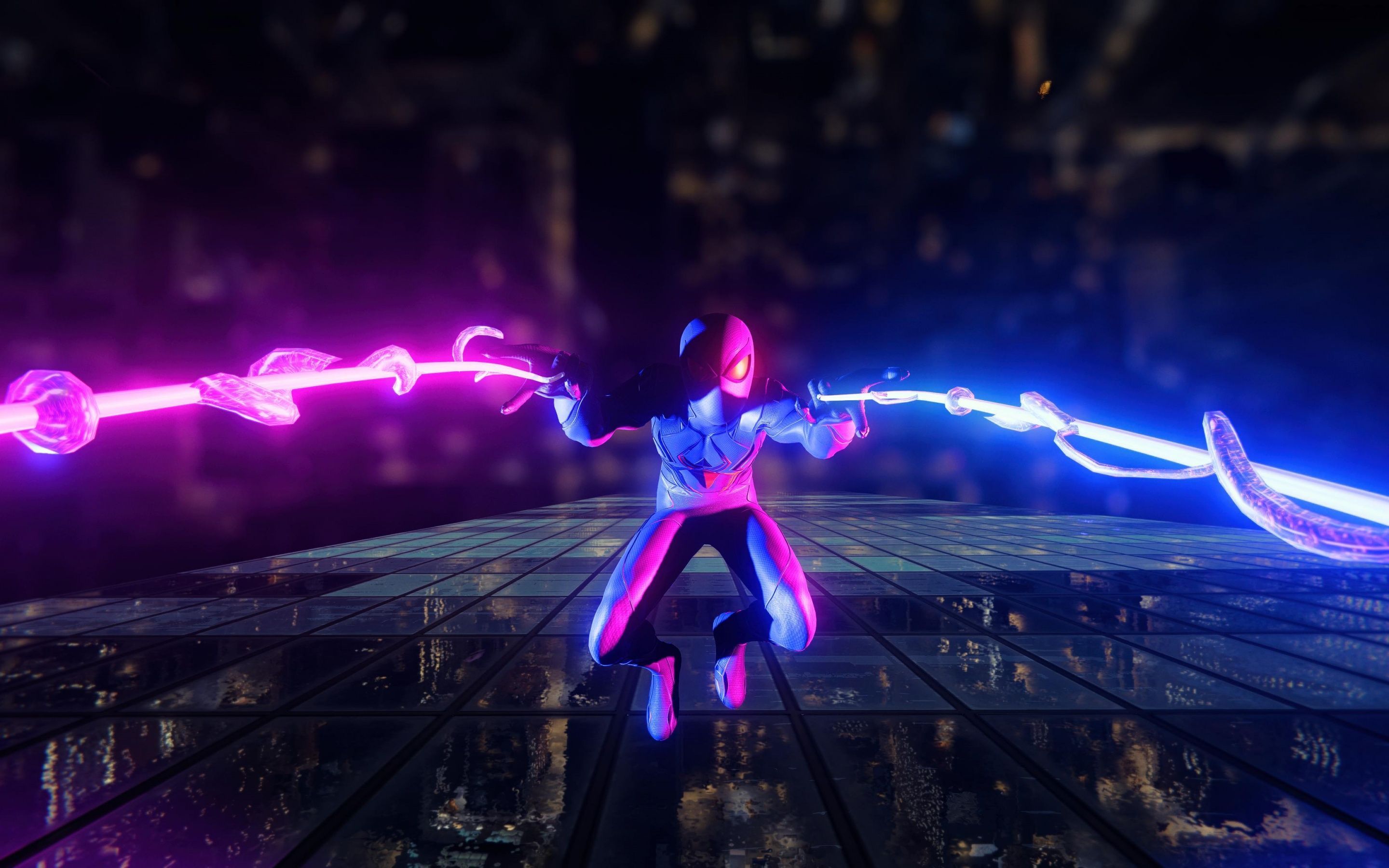 2880x1800 Spider Man: Miles Morales Wallpaper 4K, Neon, Spiderman