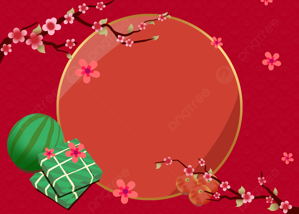 1200x857 Watermelon Tea Plum Red Vietnamese New Year Border Background, Flowers, Vietnam, Holiday Background Image And Wallpaper for Free Download