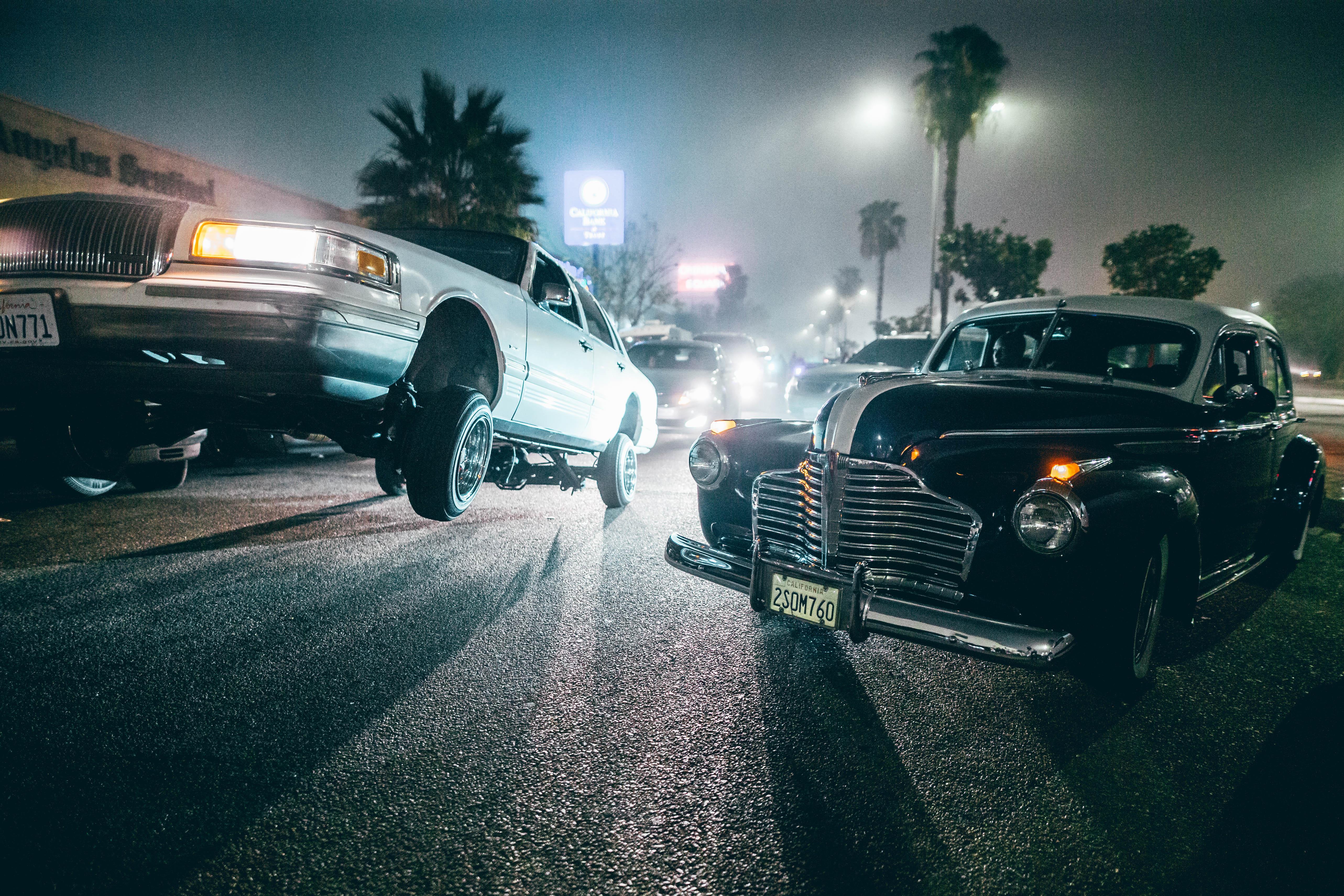 5130x3420 Last Friday night by the Crenshaw Square Plaza after the fog rolled in