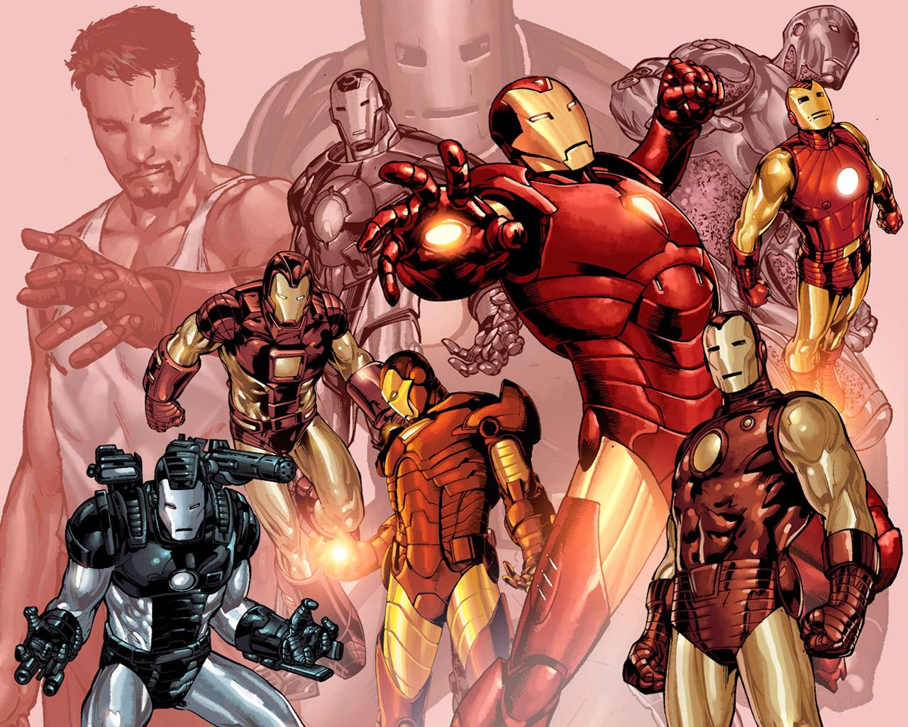 1280x1024 All Iron Man Armors Wallpaper