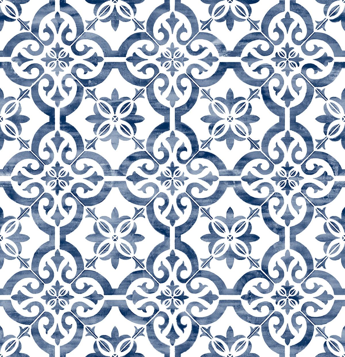 1200x1240 NextWall Porto Moroccan Patina Backsplash Tile Wallpaper
