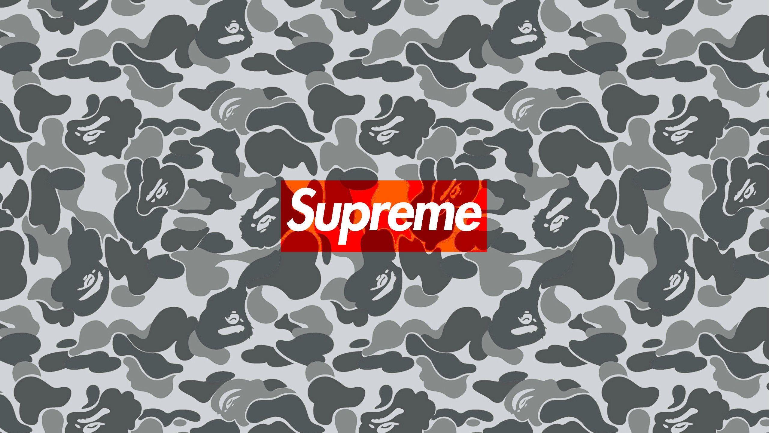 2560x1440 Supreme, Military Camouflage, Camouflage, Pattern, Design HD
