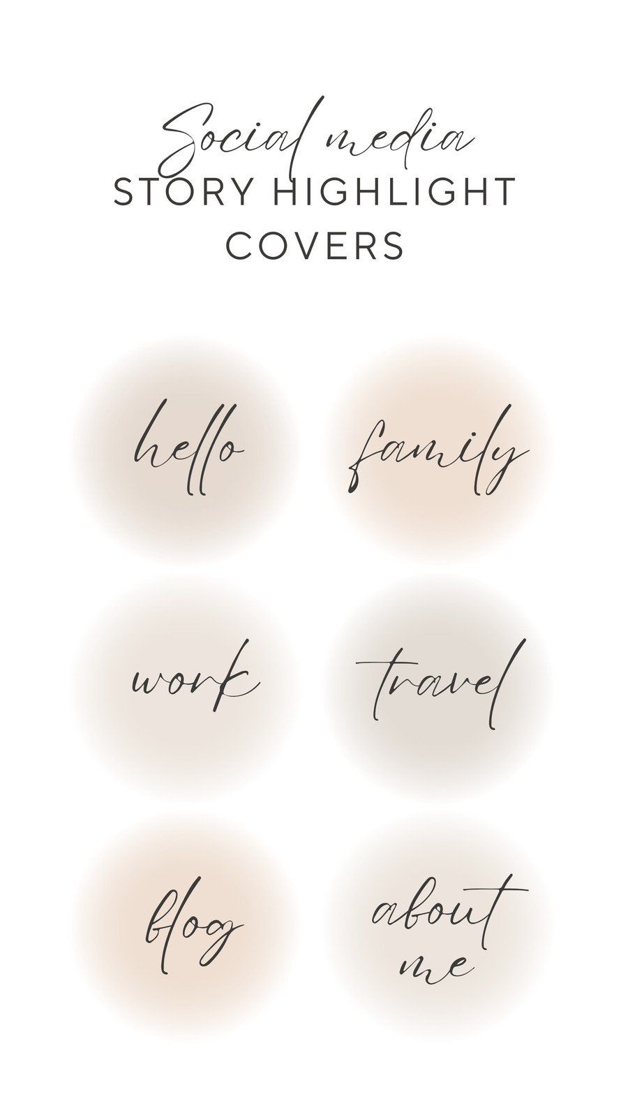 900x1600 Free custom Instagram Story Highlight cover templates