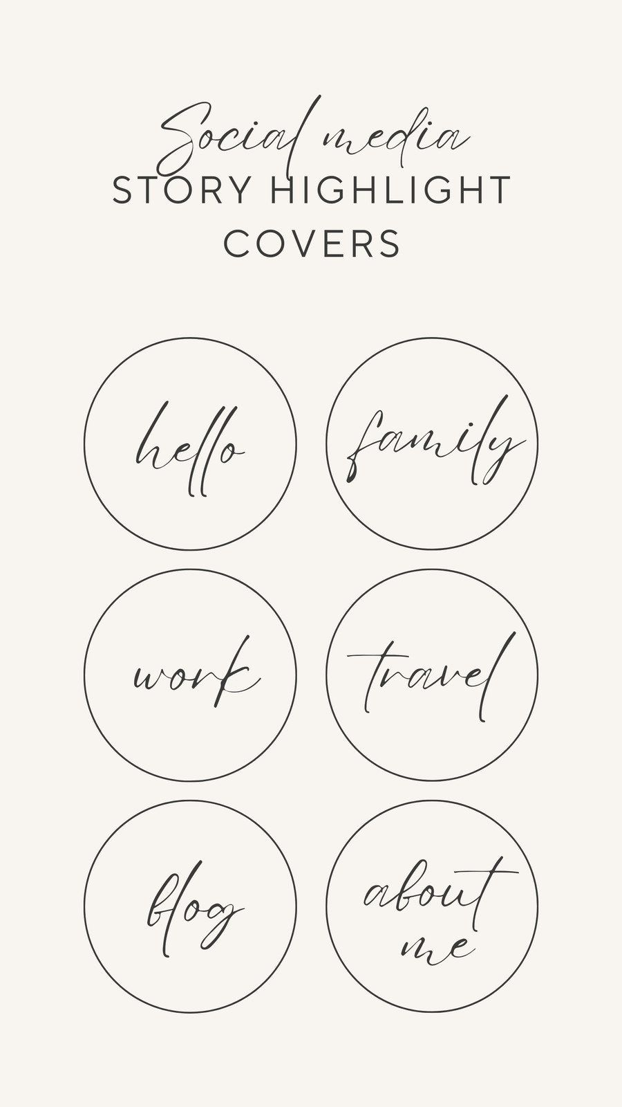 900x1600 Free custom Instagram Story Highlight cover templates