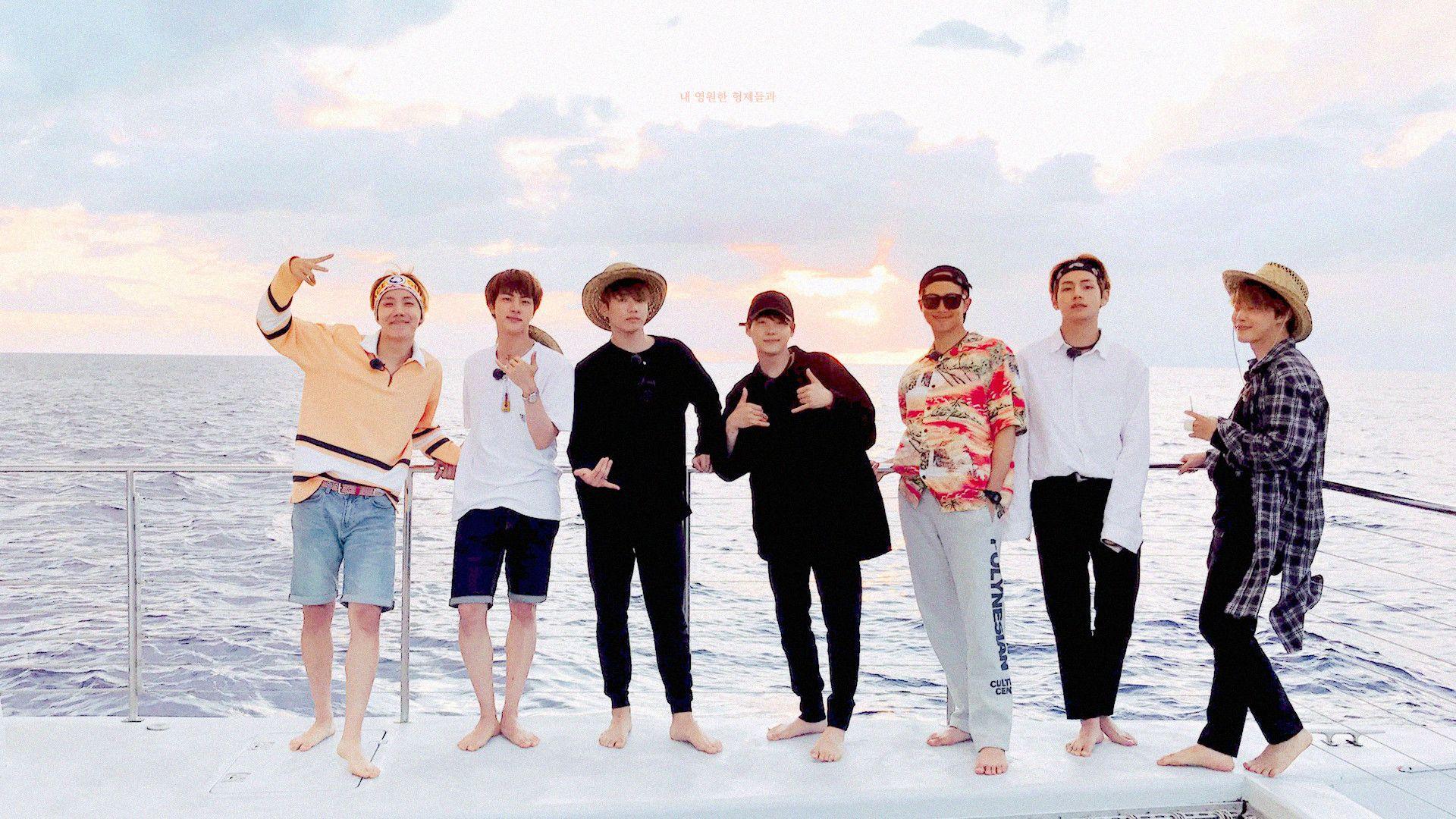 Featured image of post Aesthetic Bts Keyboard Wallpaper Brown stone hill music bts sky sea water group of people