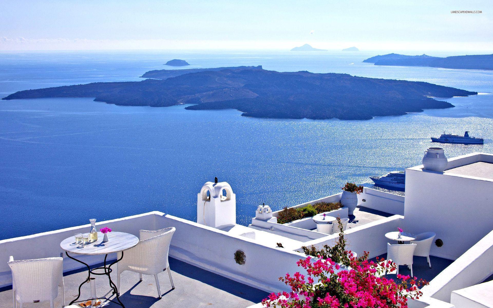 1920x1200 Santorini Wallpaper