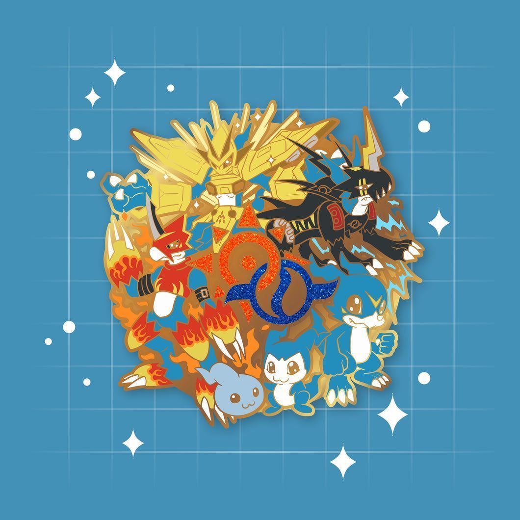 1060x1060 Veemon Digivolution Enamel Pin