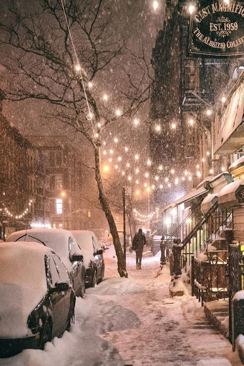 850x1275 New york snow iphone HD wallpaper
