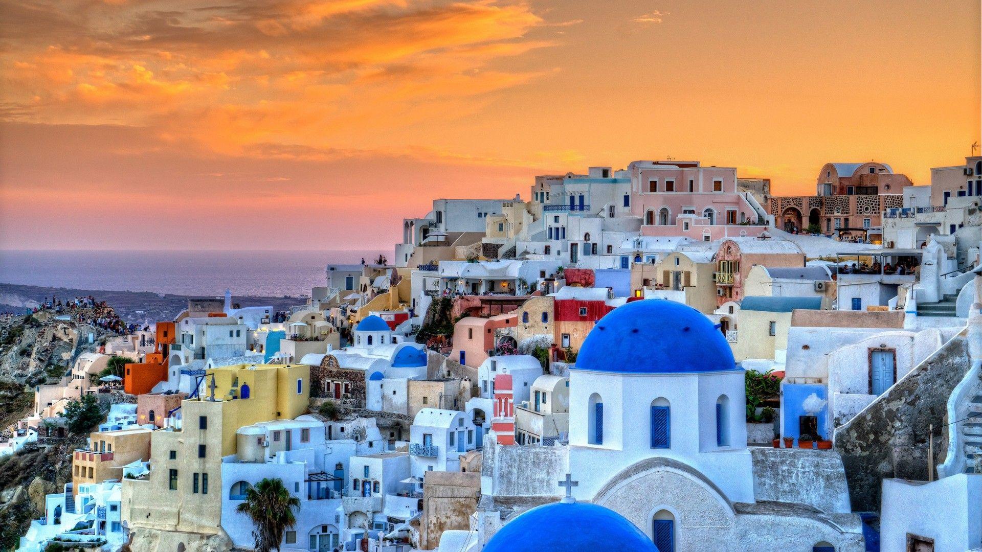 1920x1080 Santorini Wallpaper background picture