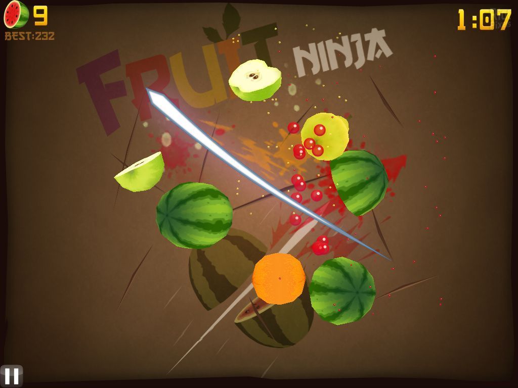 1024x768 Fruit Ninja screenshots at Riot Pixels, image
