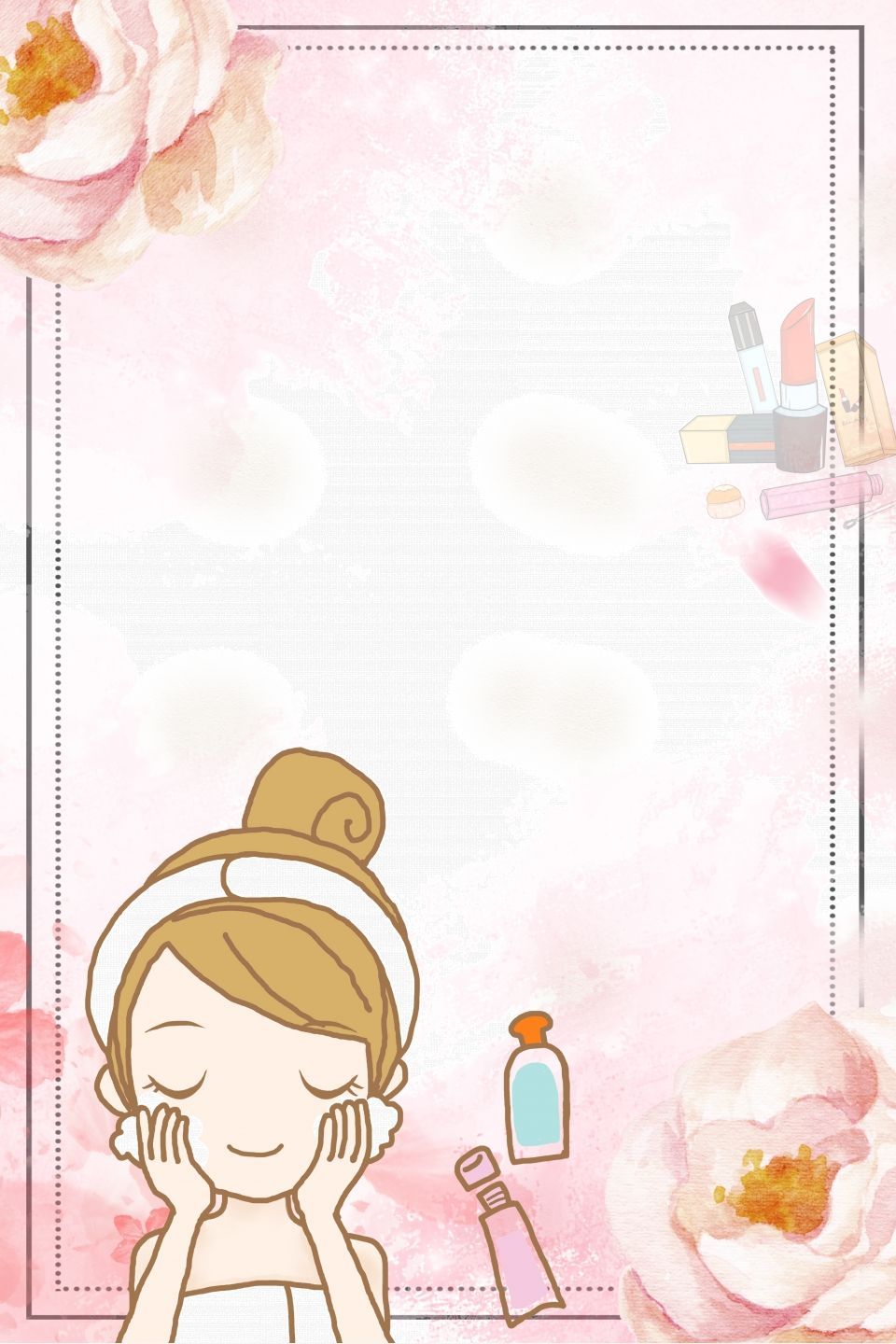 960x1440 skincare. Beauty posters, Cute wallpaper, Flower background wallpaper