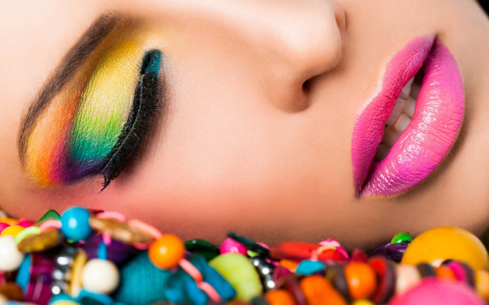 1680x1050 Cute Makeup Wallpaper