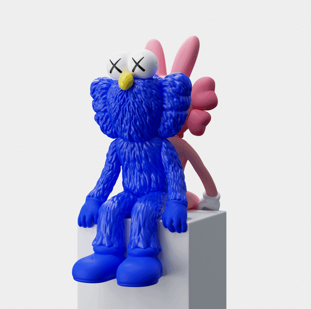 1080x1070 STL file KAWS BFF SEATED X ACCOMPLICE SEATED