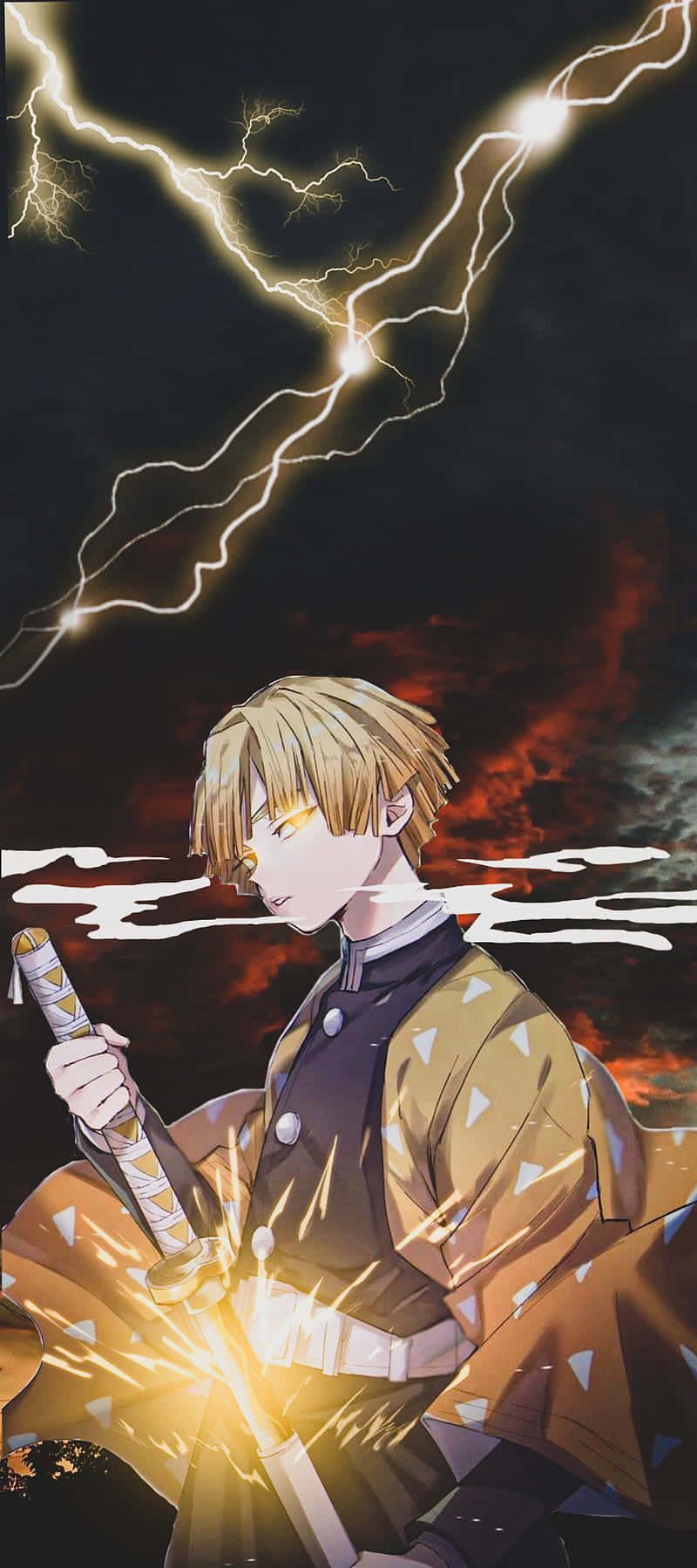 800x1798 Zenitsu Phone Wallpaper