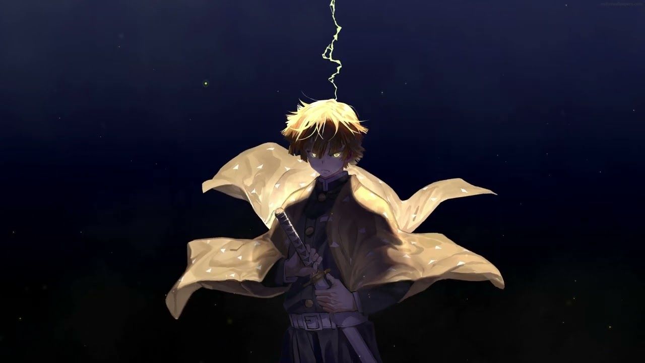1280x720 Cool Zenitsu 4k Live Wallpaper. Demon Slayer. Anime livewallpaper