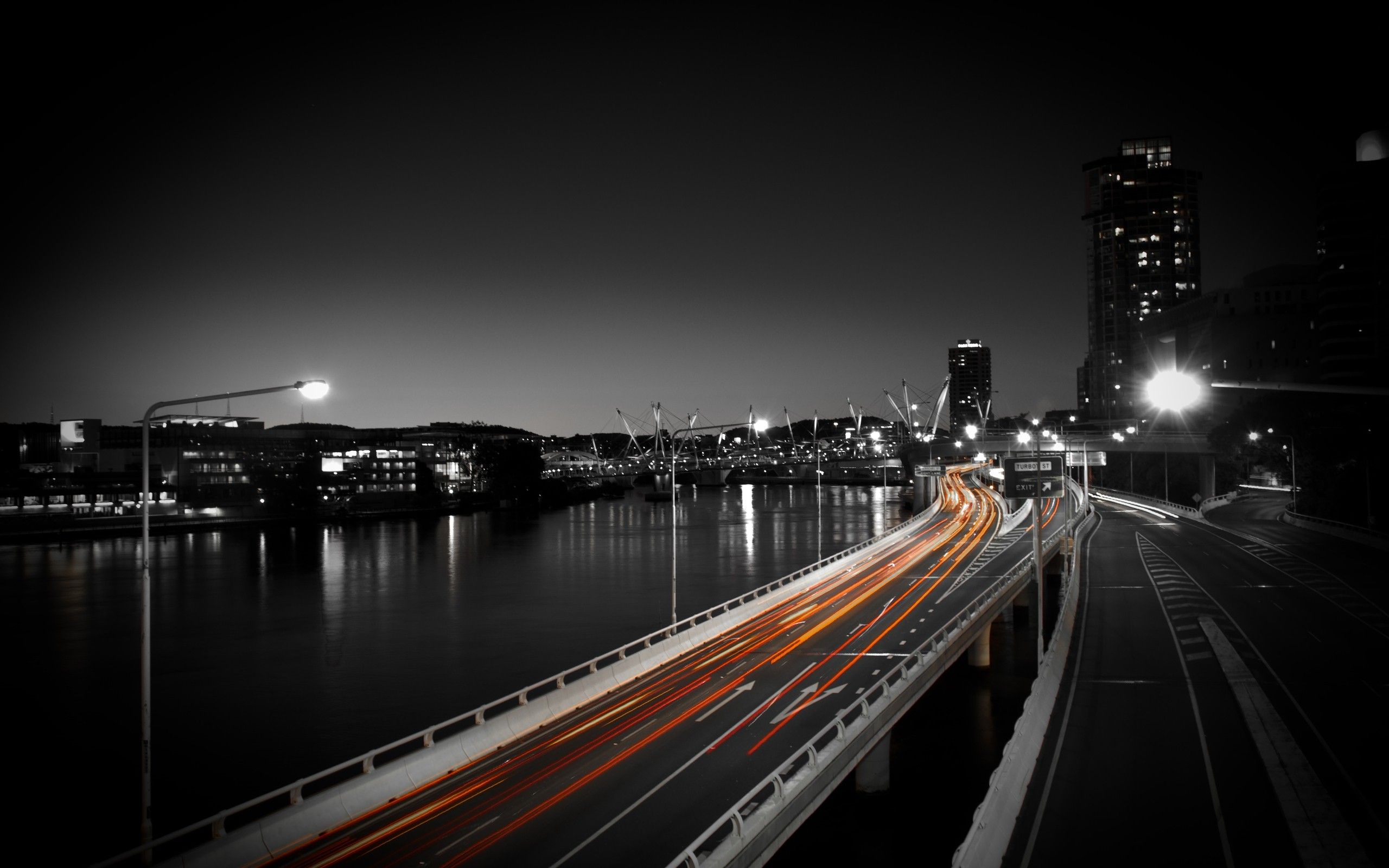 2560x1600 Highway At Night Photography Wallpaper 3