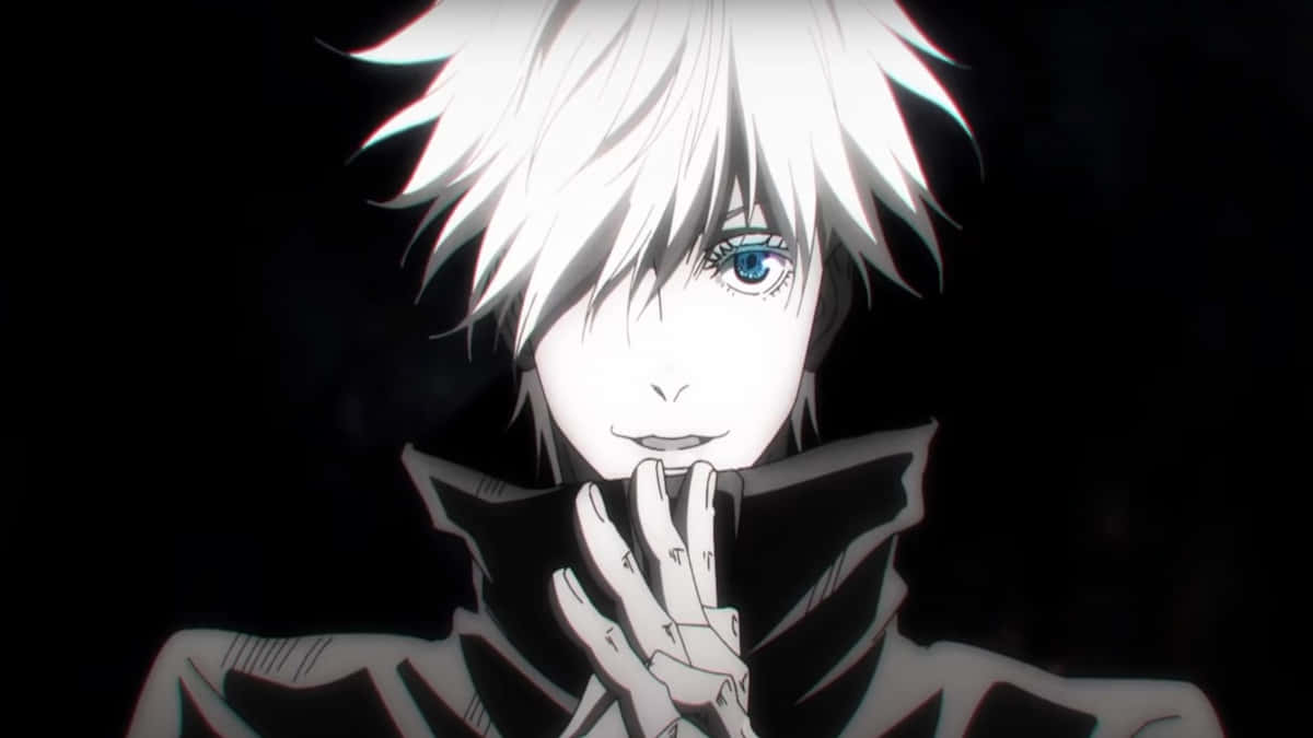 1200x675 Download Gojo Satoru In Black And White Anime Pfp Wallpaper