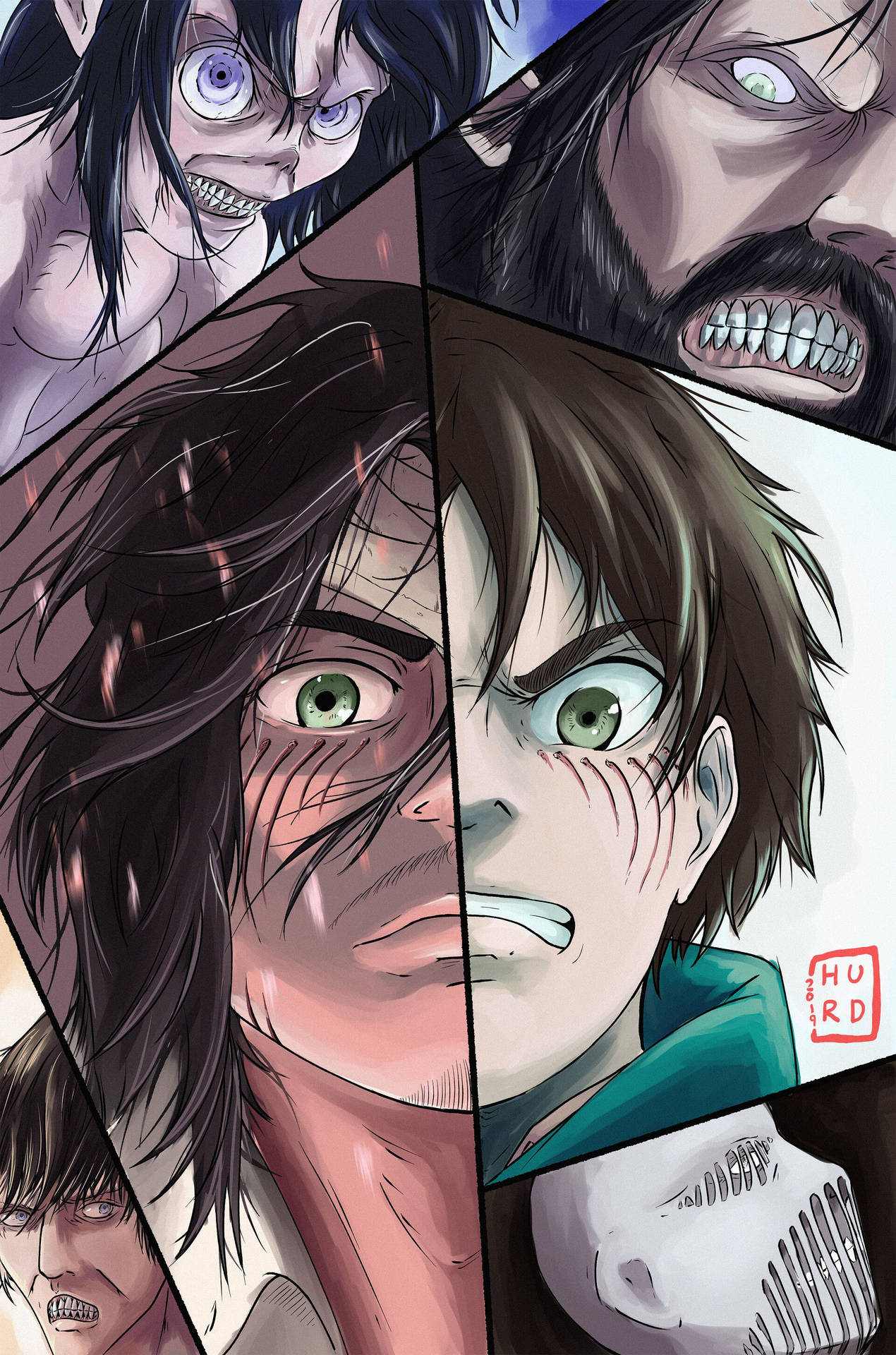 1270x1920 Download Intense Eren Season 4 AOT Wallpaper