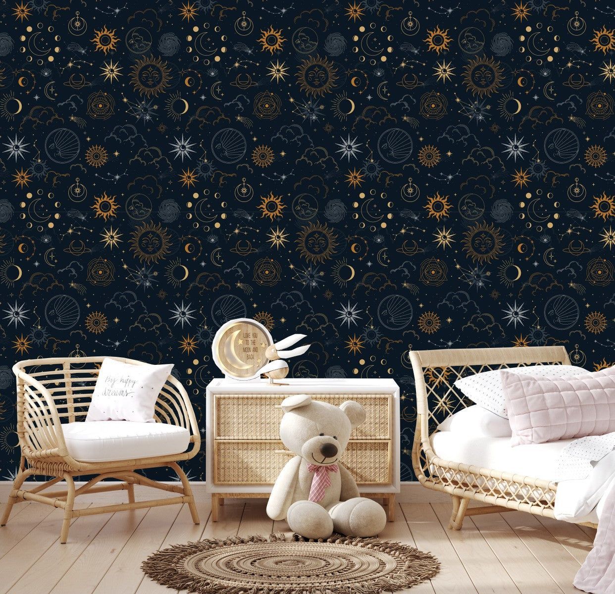1242x1200 Dark Wallpaper for Kids buy at the best price with delivery