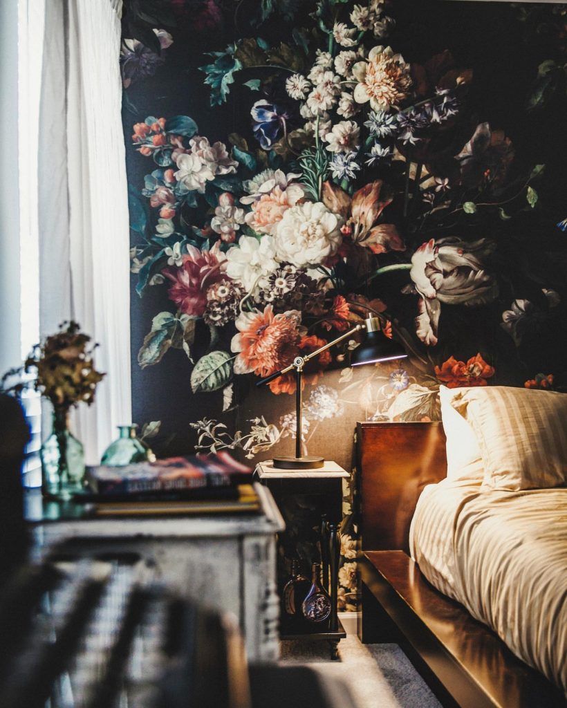 820x1024 On Trend: 12 Rooms with Dramatic Floral Wallpaper
