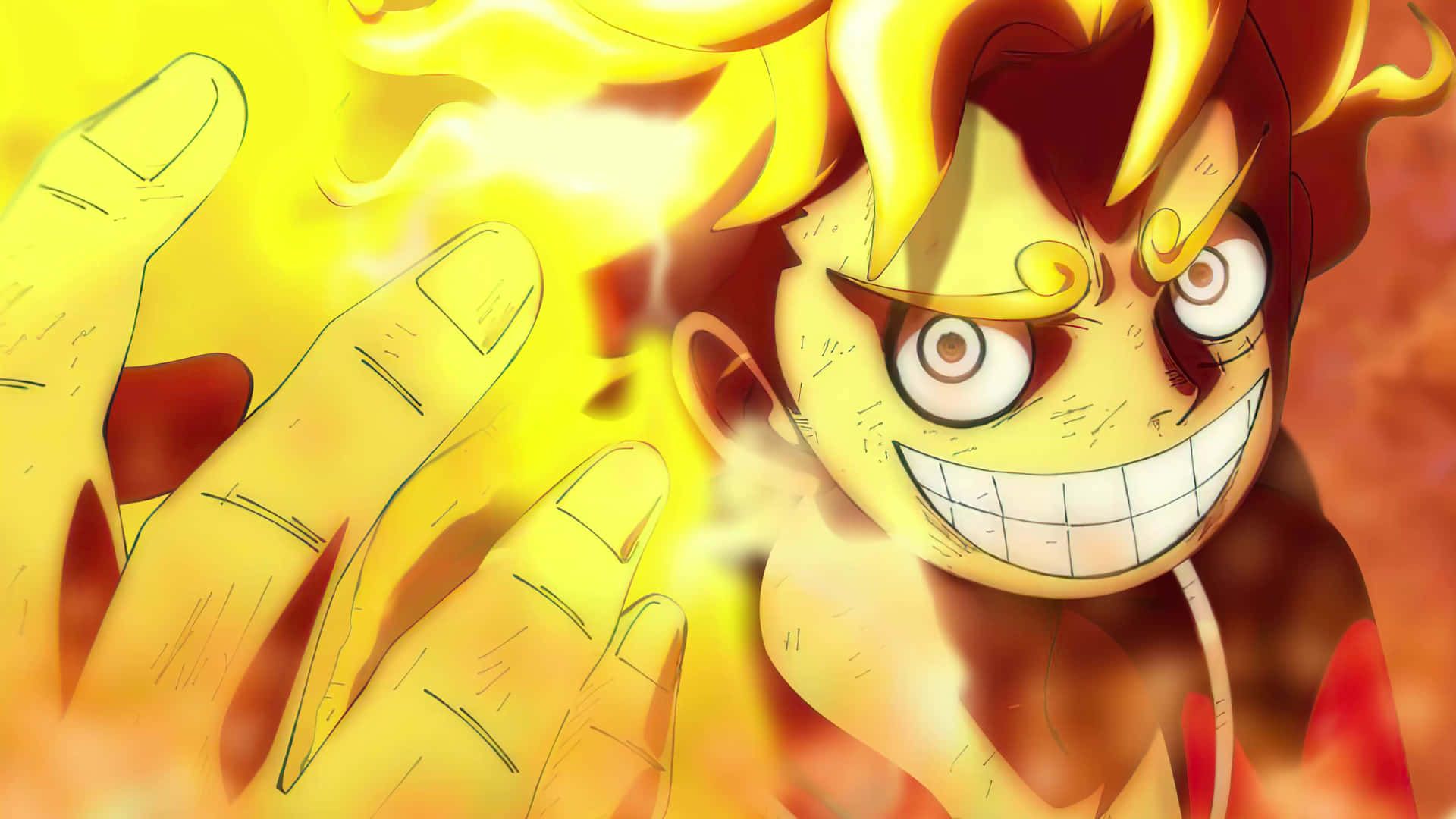 1920x1080 Download “The Power of Luffy in Gear 5 Form” Wallpaper