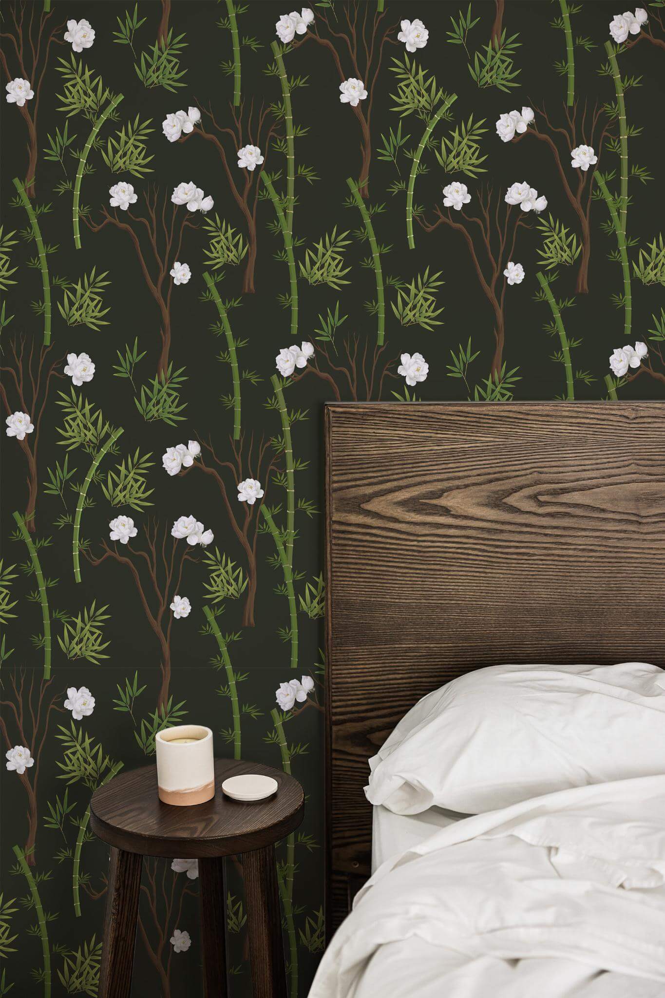 1365x2048 Dark Green Botanical Wallpaper And Stick Or Non Pasted