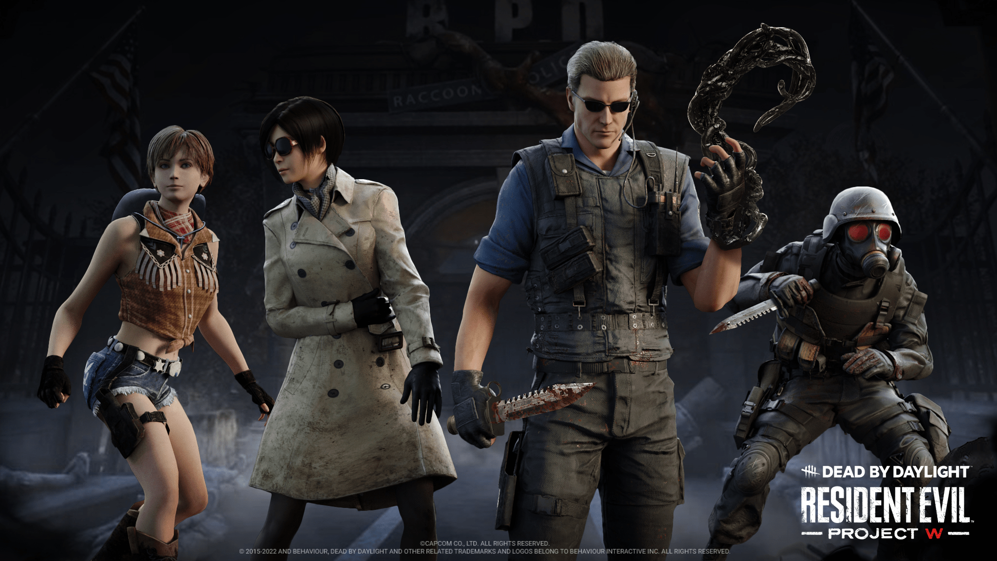 2048x1152 Dead by Daylight: Resident Evil: PROJECT W Collection Is Here