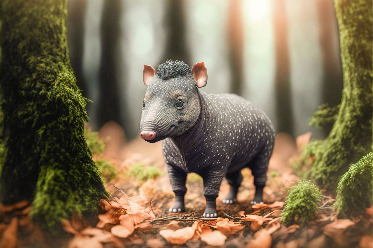 1280x853 Download Tapir Animal Forest Royalty Free Stock Illustration Image