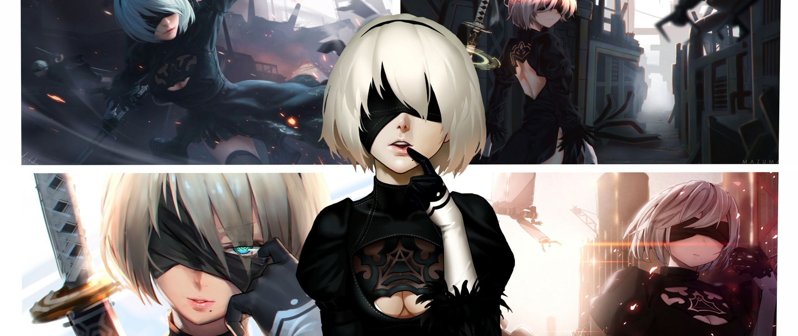 2560x1080 Download wallpaper 2560x1080 video game, 2b, nier: automata, dual wide 2560x1080 HD background, 5776