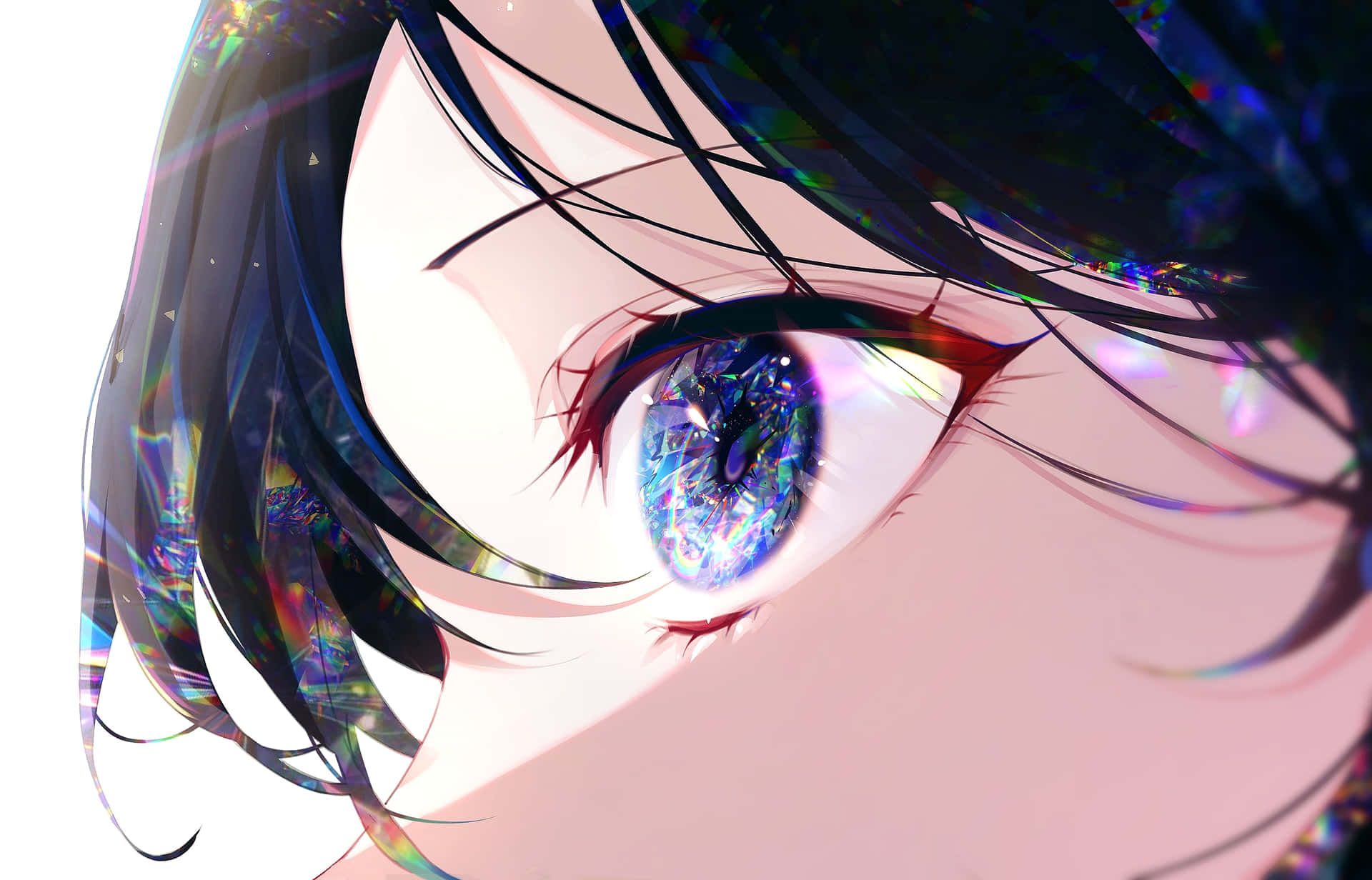 1920x1232 Download Anime Girl Galaxy Eye Closeup Wallpaper