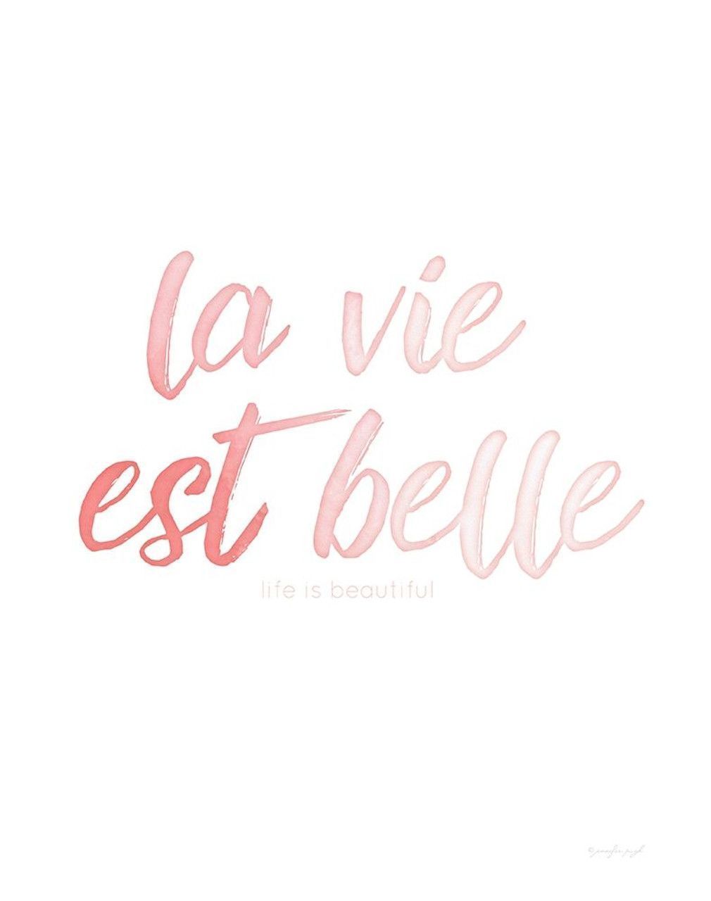 1010x1280 La Vie Est Belle Poster Print by Jennifer Pugh # VARPDXJP5891
