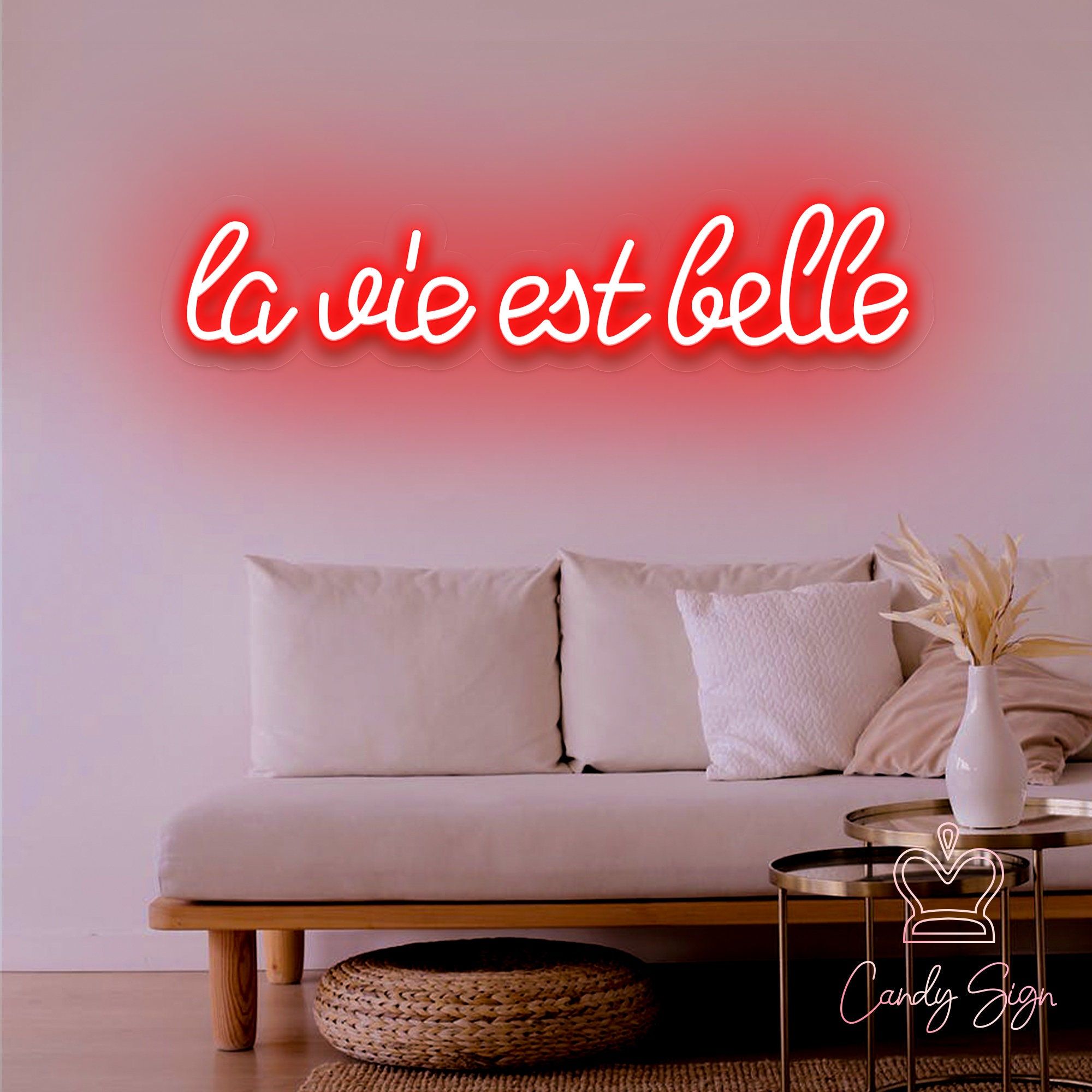 2000x2000 La Vie Est Belle Neon Signcustom Name Bedroom Wall Signhome