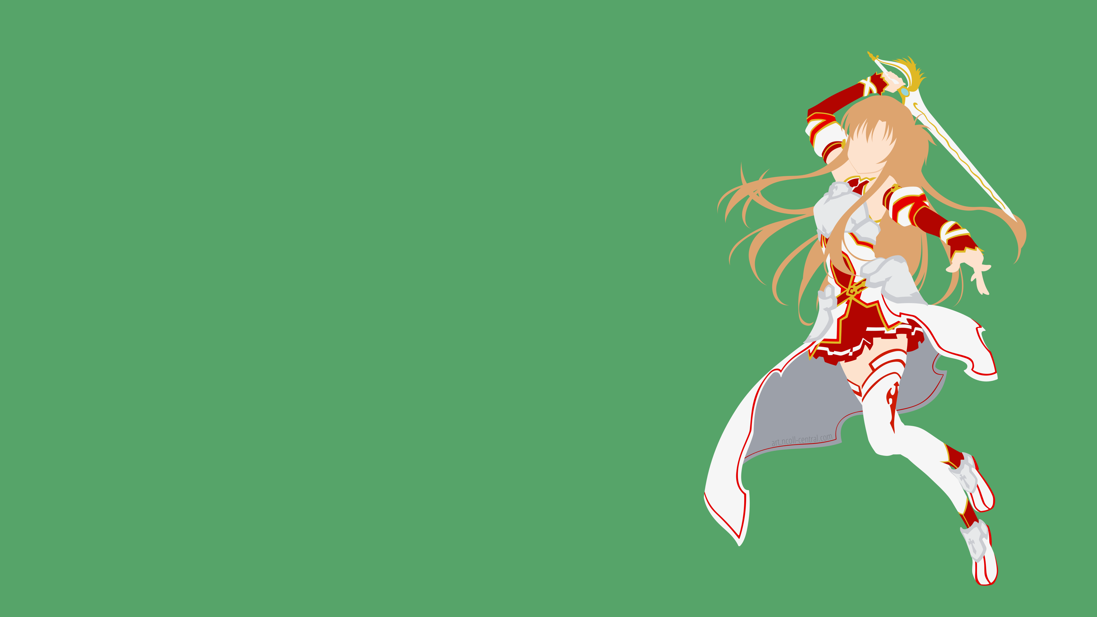 3840x2160 Sword Art Online Yuuki Minimalist Wallpaper