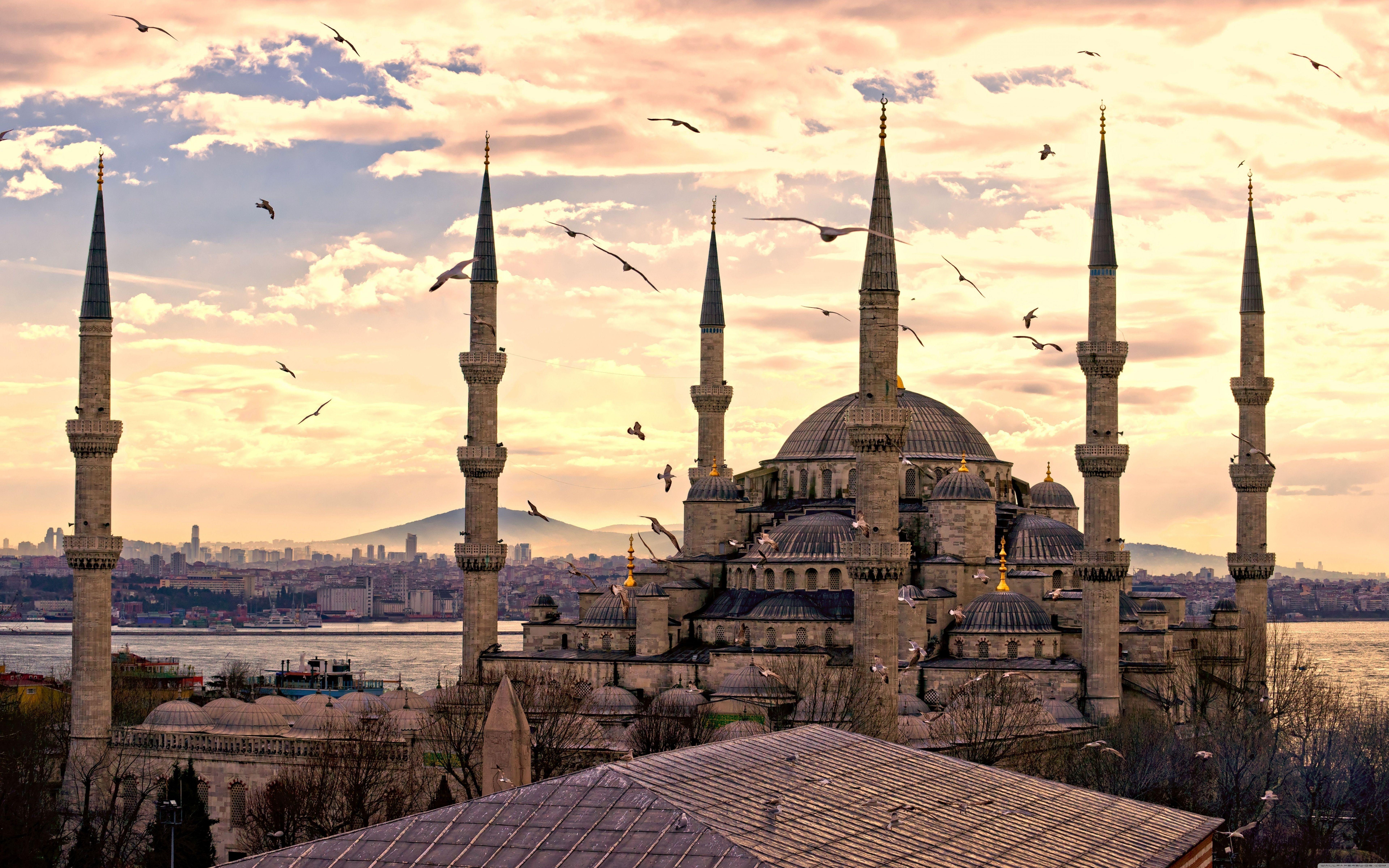 7680x4800 City Turkey Istanbul Sultan Ahmet Mosque ❤ 4K HD Desktop Wallpaper